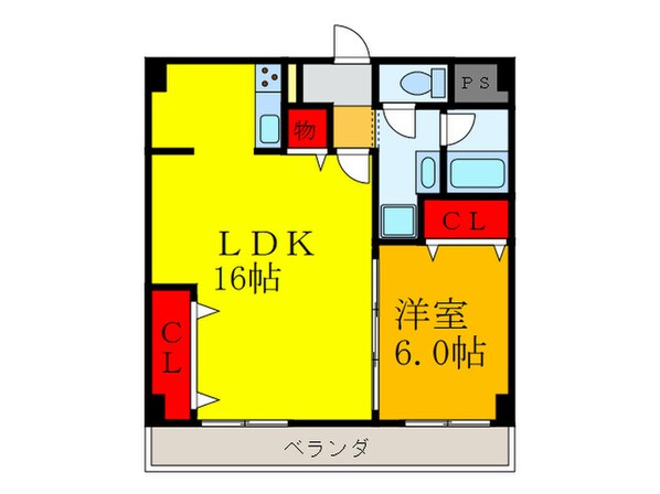 ＳＩハイツ大阪Ⅱの物件間取画像